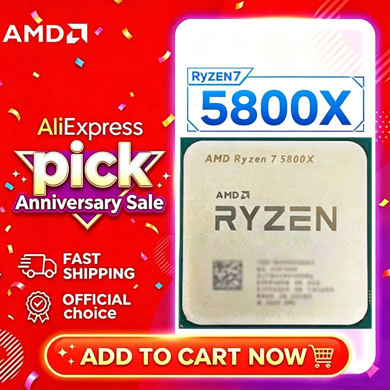 AMD Ryzen 7 5800X 8 コア 16 スレッド 4.7GHz 最大ブースト Zen3 AM4 CPU ゲーム用レンダリングルースなしパッケージ