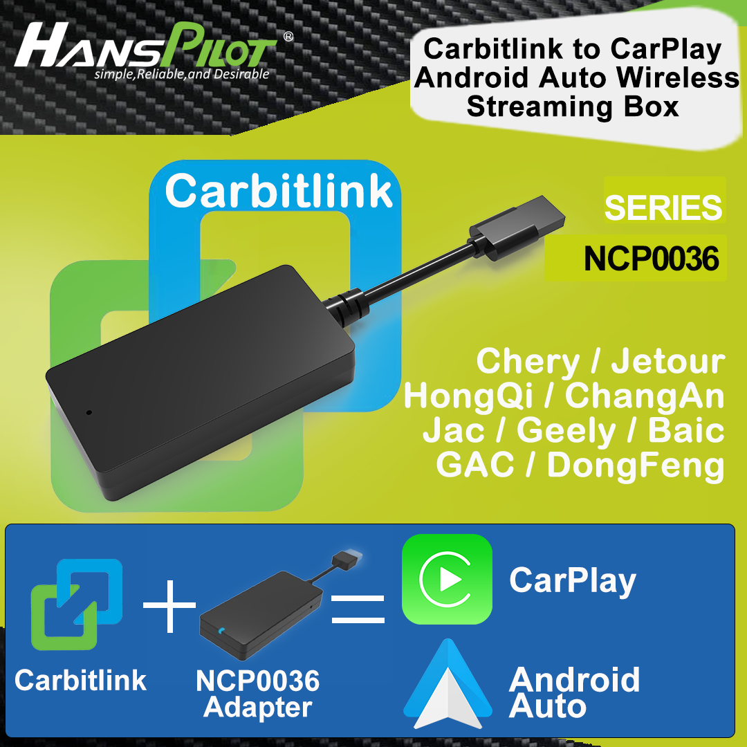 NCP0039 0036有線 Carbit スマートリンク 電話リンク ワイヤレス CarPlay に簡単接続 Android Auto アダプター 4 Baic Jetour Geely Chery