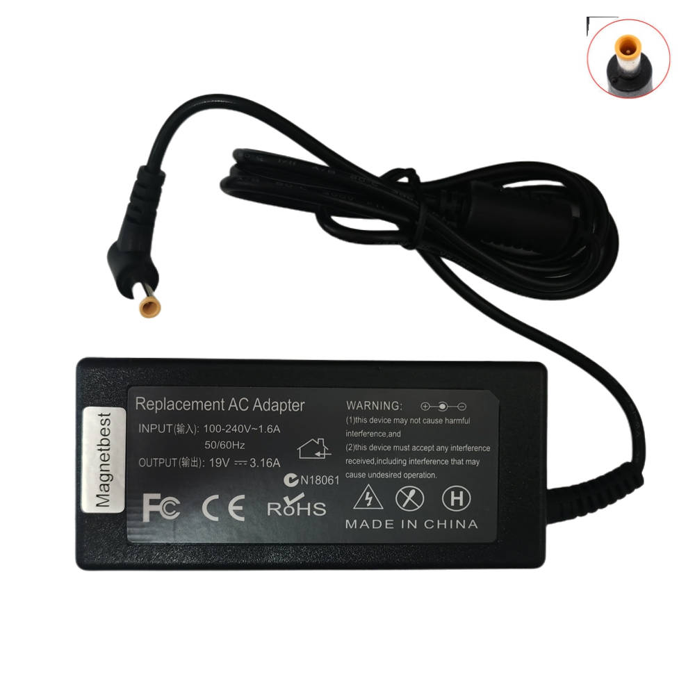 19V 3.16A ラップトップアダプタ充電器サムスン RV520 R428 R58 R23 R540 R429 R23 RV411 R440 R430 R528 R478 NP300V5A 電源