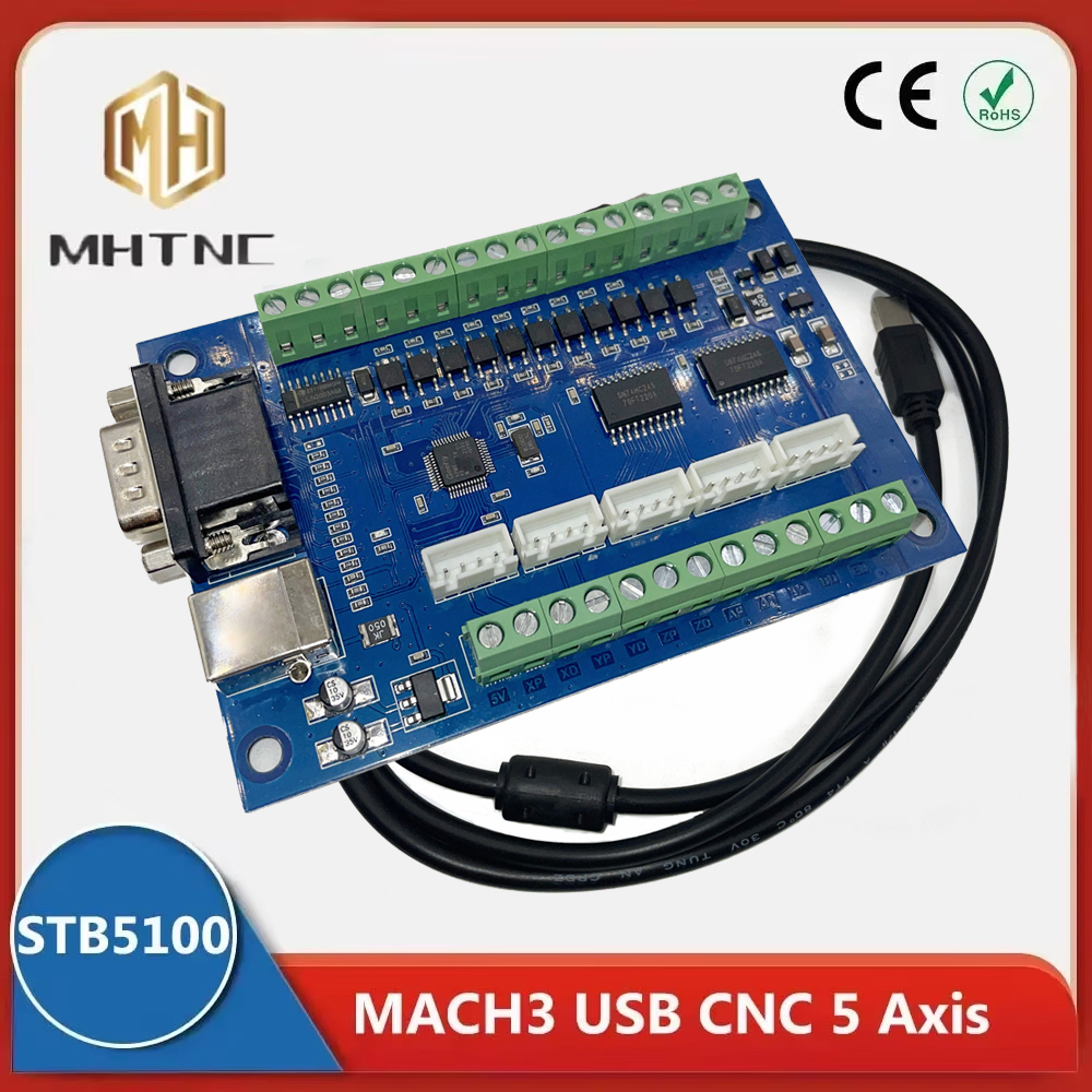Mach3 CNC コントローラ STB5100 ブレークアウトボード 5 軸 USB 100Khz 12-24V リニアモーションコントロールカードサポートステッピングサーボモーター