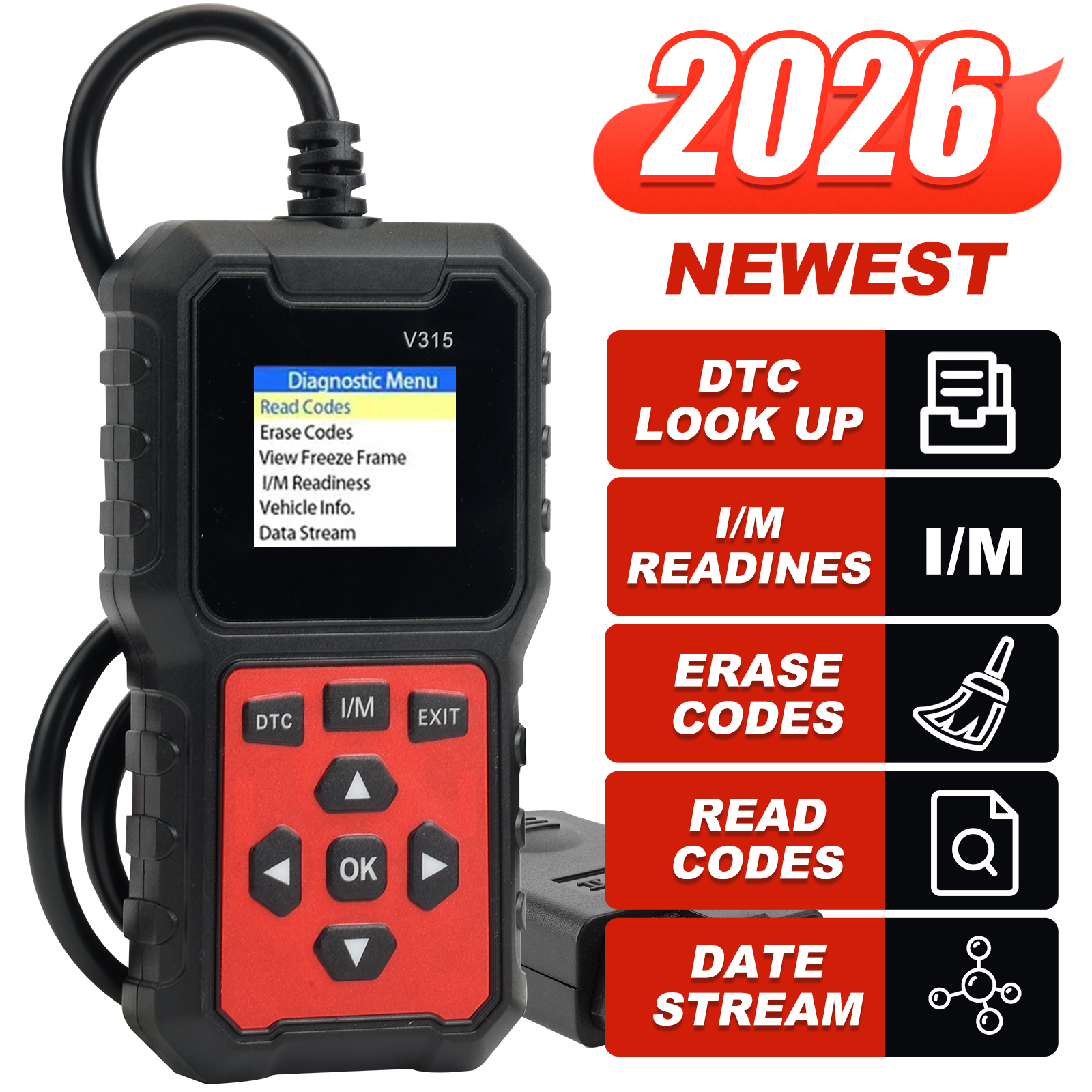 V315 OBD 診断スキャナー自動車コードリーダーとスキャナー車両の健康検査ツール