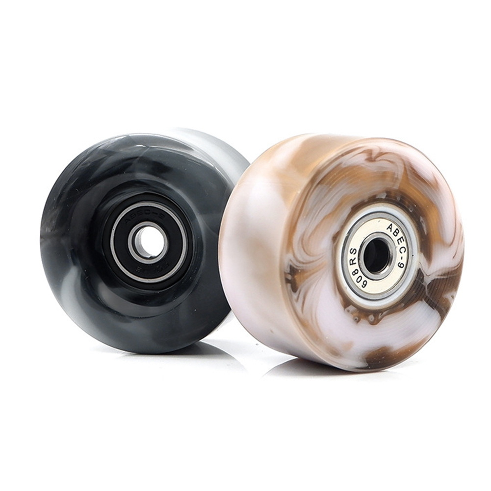 AU13-4 Pcs Roller Skate Wheels With Bearings For Double Row Skating And Skateboard 32Mm X 58Mm 82A