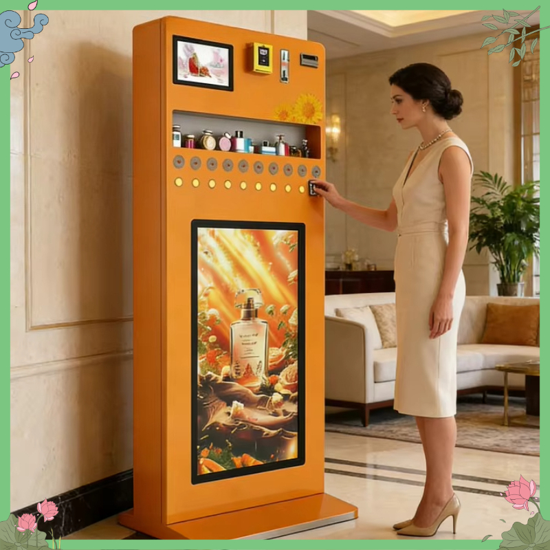 カスタマイズされた屋内屋外香水自動販売機自動スマートフレグランスキオスク防水防塵24時間無人ストリート用