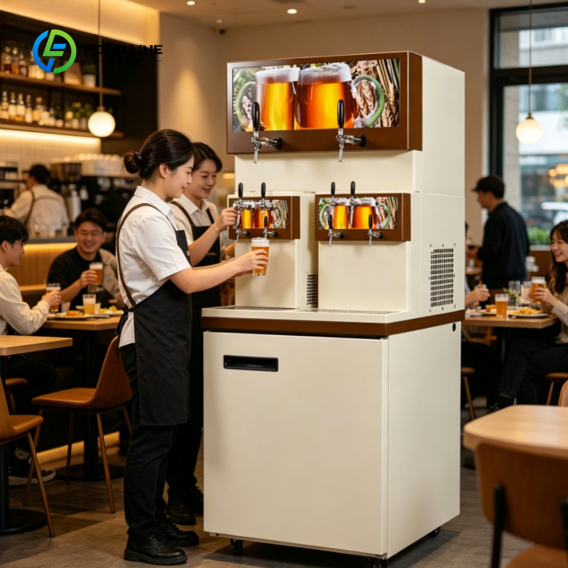 ホームバーレストランパブ商業生ビール自動販売機用のカスタマイズされたカラーアンダーカウンタービールタップチラーマシン