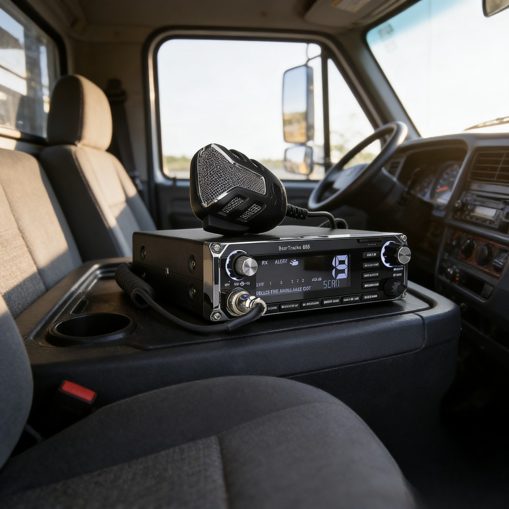 40 チャンネル 4W 電力 7 色ディスプレイを備えたハイブリッド CB ラジオおよびデジタル トランク追跡スキャナ