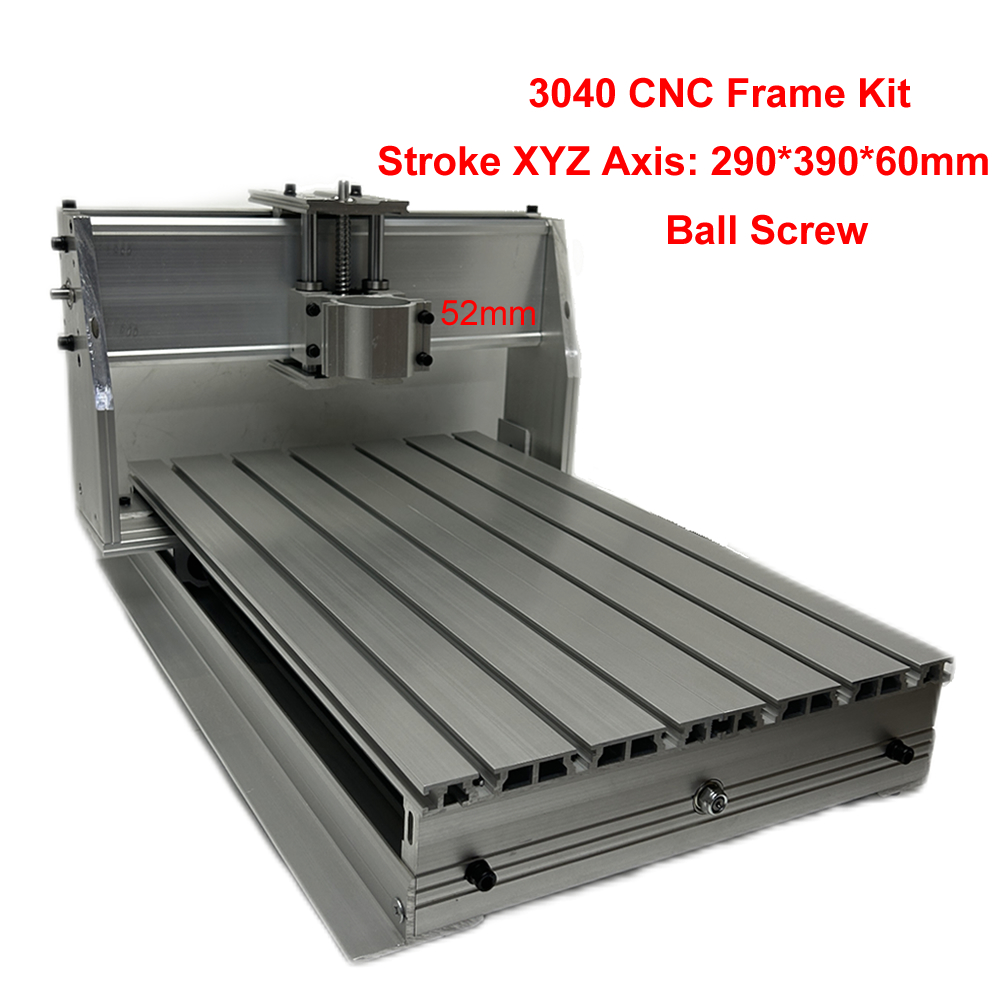 アルミ CNC フレームキット 3040 ボールネジ DIY ウッドルーター彫刻フライス盤ラック 52 ミリメートルスピンドルブラケットストローク 290x390x60mm