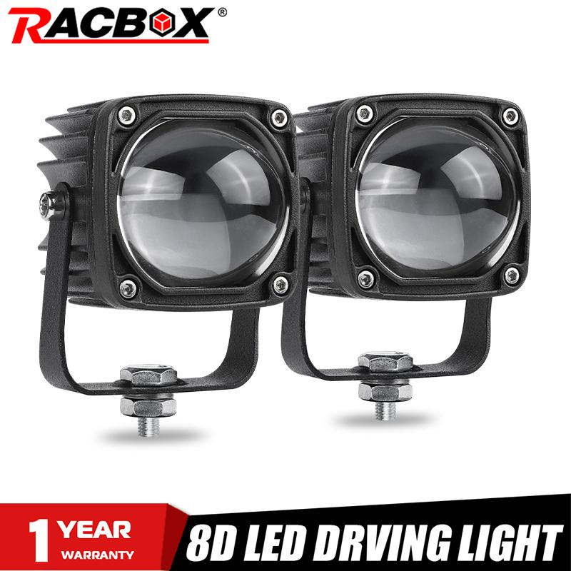 2 インチ 8D ミニドライビングライトオフロード 4 × 4 スポットライト LED オートバイワークライトプロジェクターフォグランプ車のトラック ATV ボート RV SUV