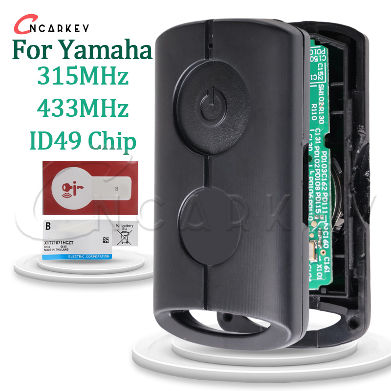 オリジナルオートバイコントロールキー Fob 315/433.92 Mhz ID49 チップヤマハ NMAX TMAX NVX155 Xmax300 Xmax 125 250 400 スマートリモート