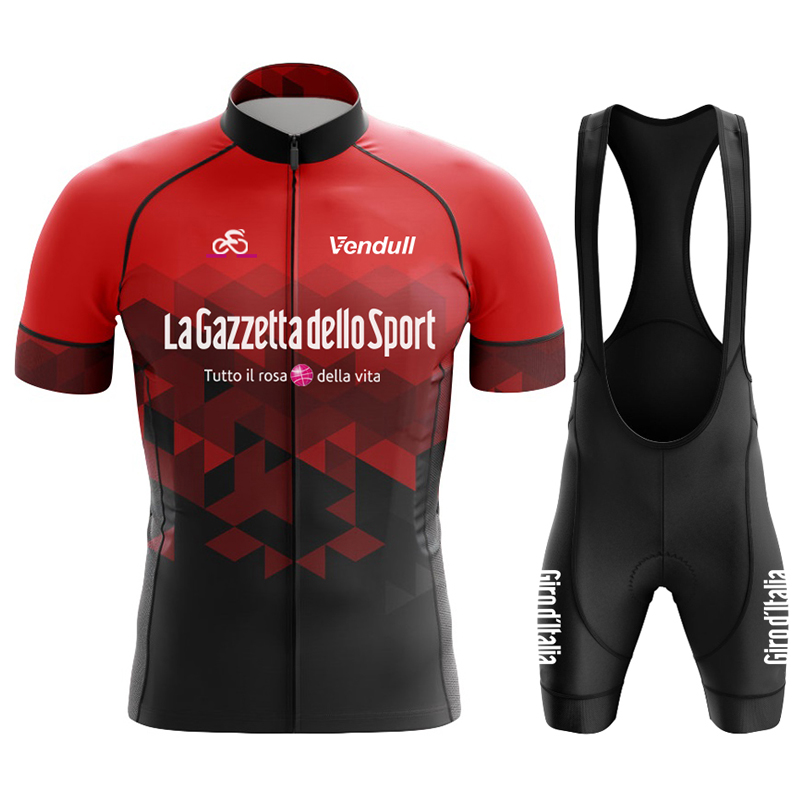 ツールデジーロ D'ITALIA サイクリングジャージセットメンズ半袖マウンテンユニフォーム Ropa Ciclismo サイクリングマイヨサイクリング服スーツ