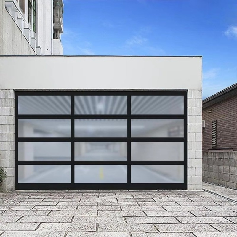 工場供給現代アルミニウム ガラス ロールアップ シャッター ドアに適した住宅屋外外装工事プロジェクト