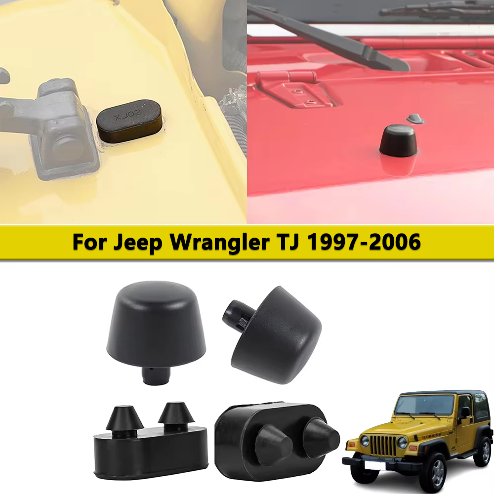 エンジンフード装飾ゴムストッパープラグジープラングラー TJ 1997-2006 防水パッドマット保護ガスケット外装アクセサリー
