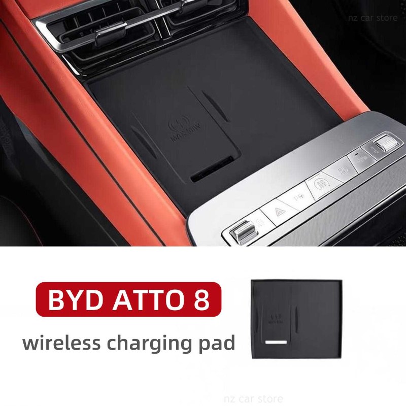 BYD ATTO 8 SEALION 8 TANG L DMI DMP 2025 2026 ワイヤレス充電パッドシリコンプロテクターインテリアアクセサリー