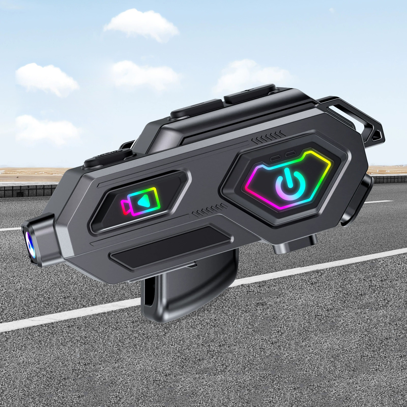 新しいオートバイヘルメット Bluetooth ヘッドセット 600 メートルインターホン HD カメラビデオ録画ヘルメットアクセサリーサイクリング用 TF カードなし