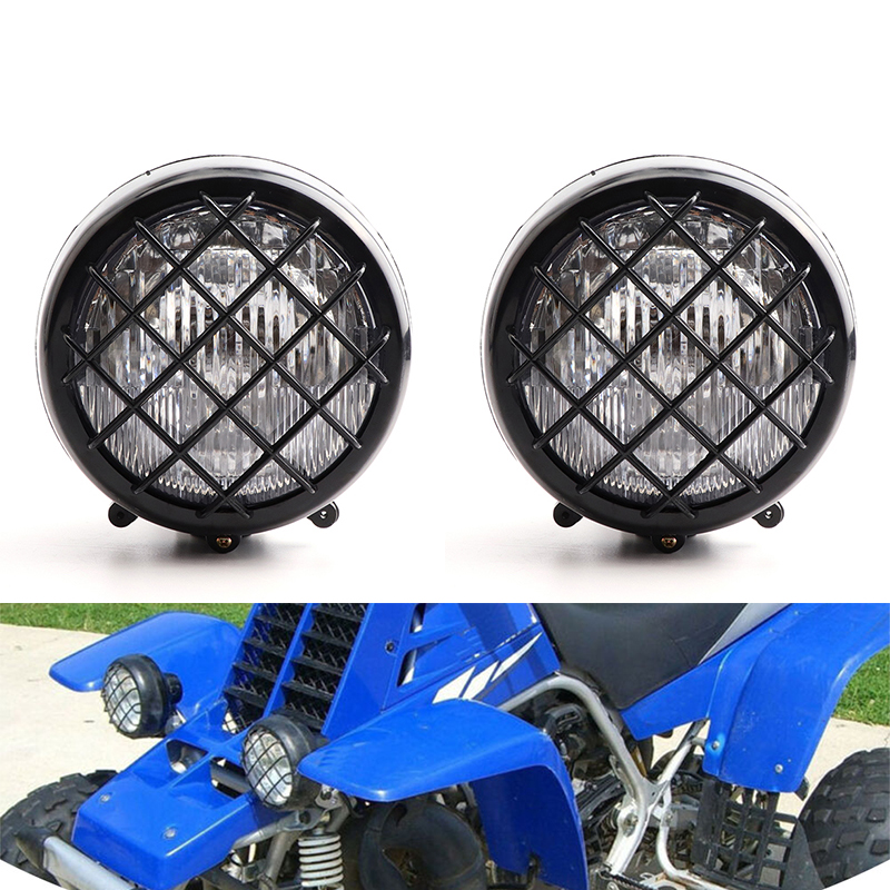 1 ペアのユニバーサルフロントヘッドライト – 70cc ～ 150cc ATV、クワッド、ダートバイク、ゴーカートに対応