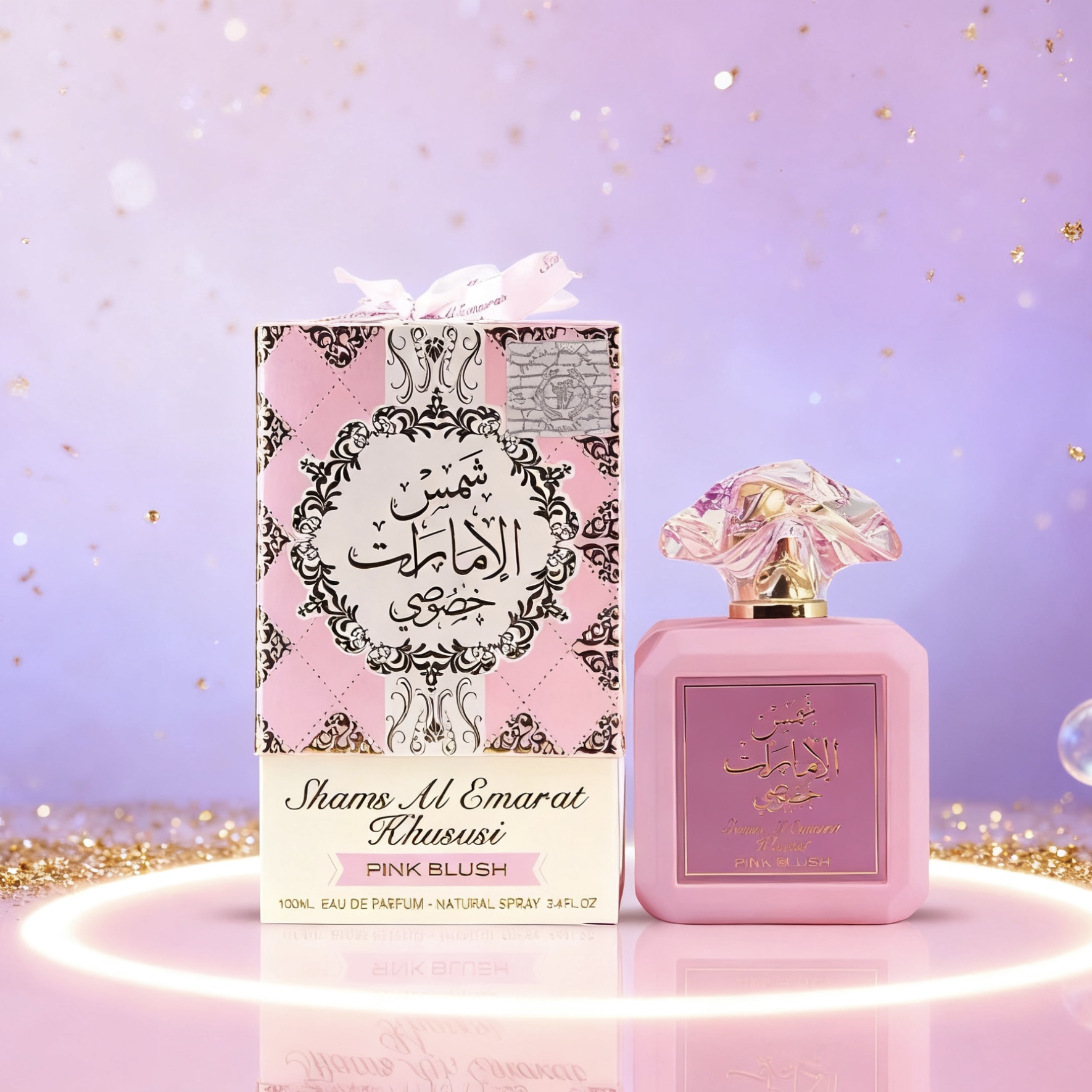 ピンク ブラッシュ シャムス アル エマラート クスシ 100ml 3.4オンスは、女性のためにデザインされた甘くてロマンチックなアラビアン香水です。