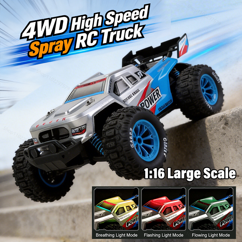 1:16 スプレー RC カーバギートラックリモートコントロールカー 2WD ラジオドリフトレーシングクライミングオフロード車屋外楽しいおもちゃ男の子子供のため