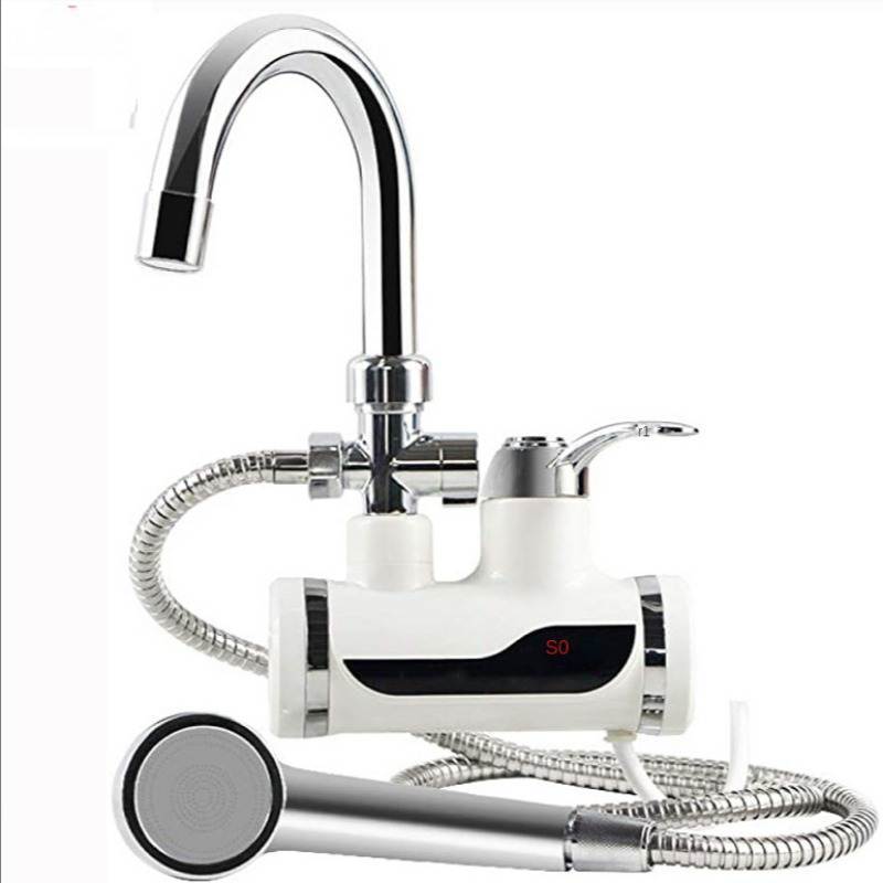 3000 ワットタンクレス給湯器蛇口シャワーインスタント電気タップキッチンやバスルーム用のお湯を加熱