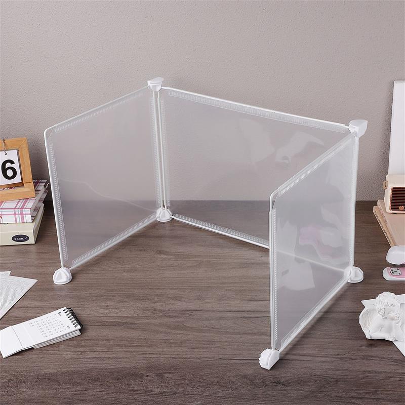 3 Pcs Clear Partition Desk Privacy Panel Sneeze Guard Dividers Sneeze Guard for Counter Office Partitions Shield Board Screen