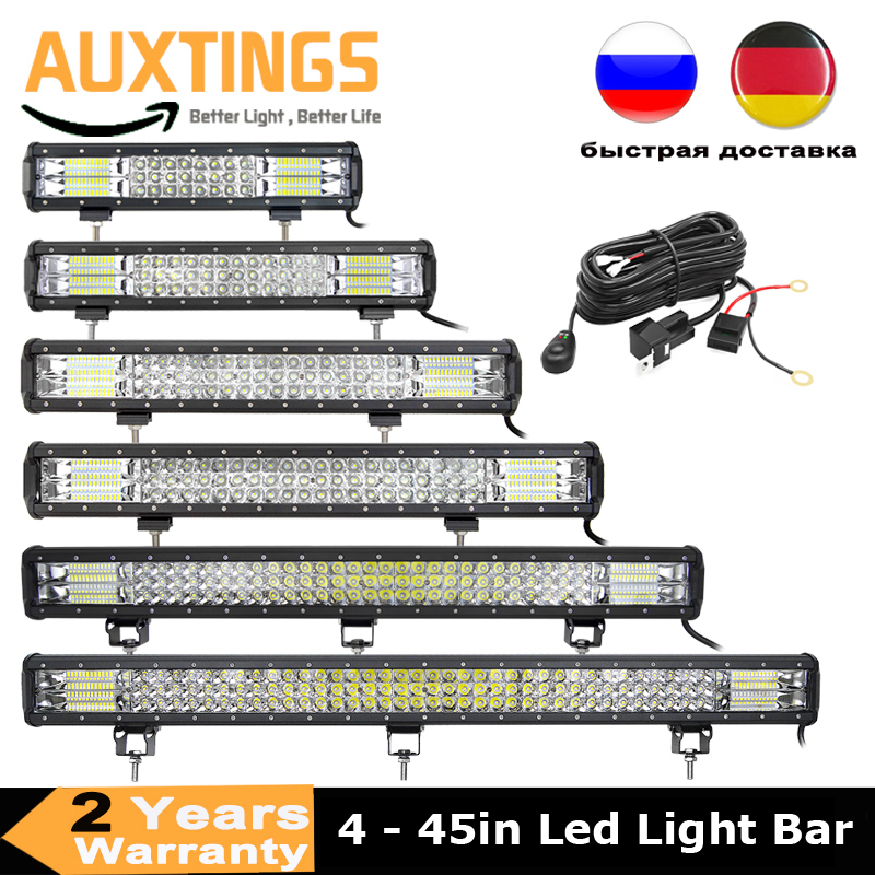 7D 20 '' 23 '' 45 '' 216 ワット 252 ワット 288 ワット 324 ワット LED ライトバーオフロードドライビングライトコンボワークライトバー 12v 24v トラック SUV ATV 4WD 4x4
