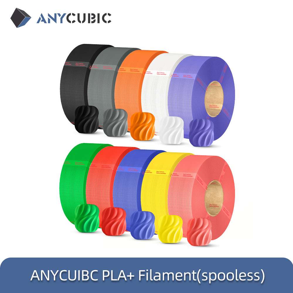 ANYCUBIC PLA リフィルフィラメントスプーレス FDM 3D プリンタ印刷材料カラフルな靭性 PLA フィラメント Kobra 3 V2 S1C 用