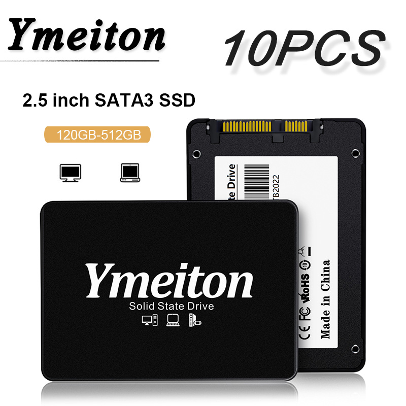 10 個 Ymeiton SATA 2.5SSD 卸売 120 ギガバイト 128 ギガバイト 480 ギガバイト 256 ギガバイト 240 ギガバイト 512 ギガバイト内部ソリッドステートドライブ SATA3 ラップトップデスクトップ用