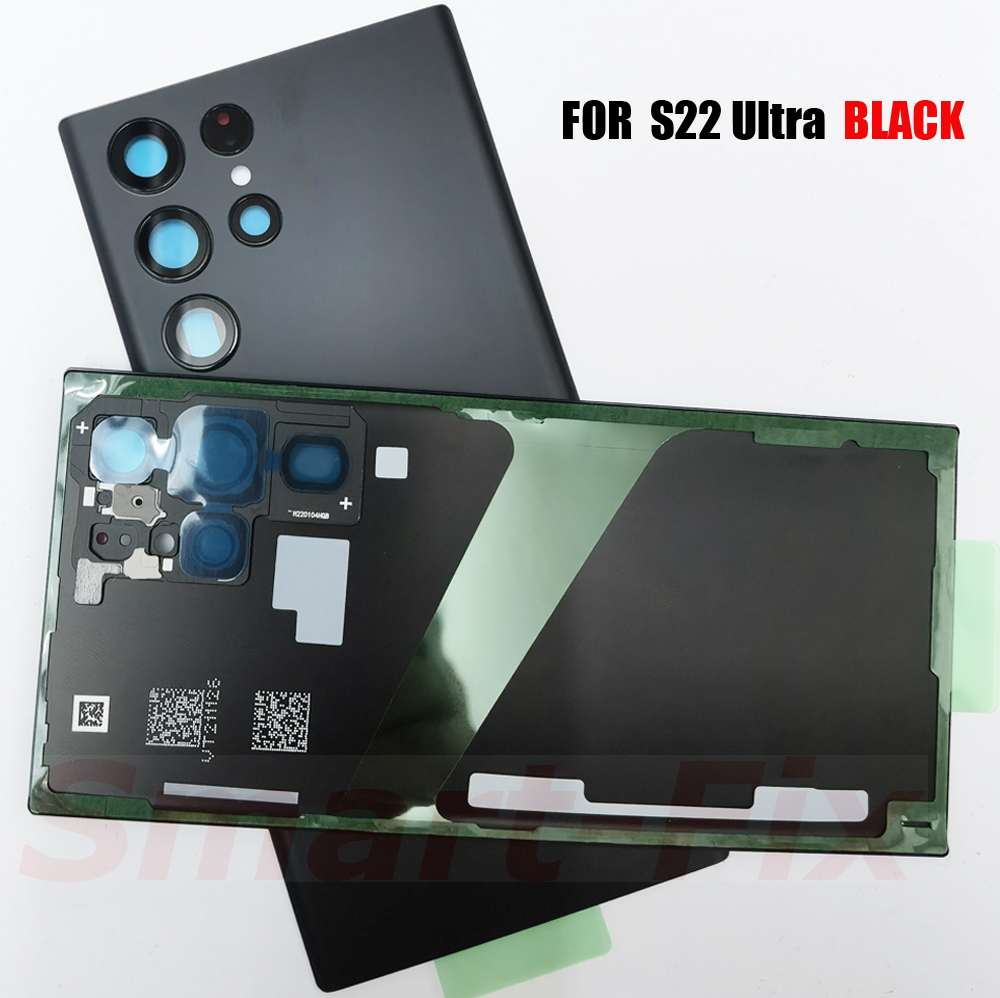 (OEM) ガラス バック カバー ケース カメラ カバー レンズと接着剤付き SAM-S22 Ultra S22U S22ULTRA 5G バッテリー ハウジング リア ドア用
