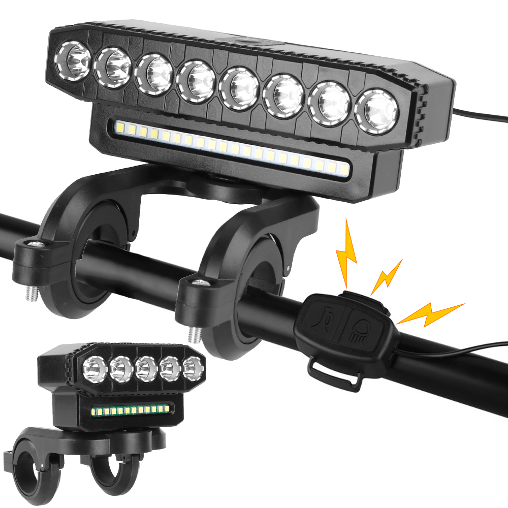 オートバイスポットライトコードレス LED ヘッドライト 8/5LED 20/12 SMD 6 モード照明ポータブル防水自転車ライト充電式