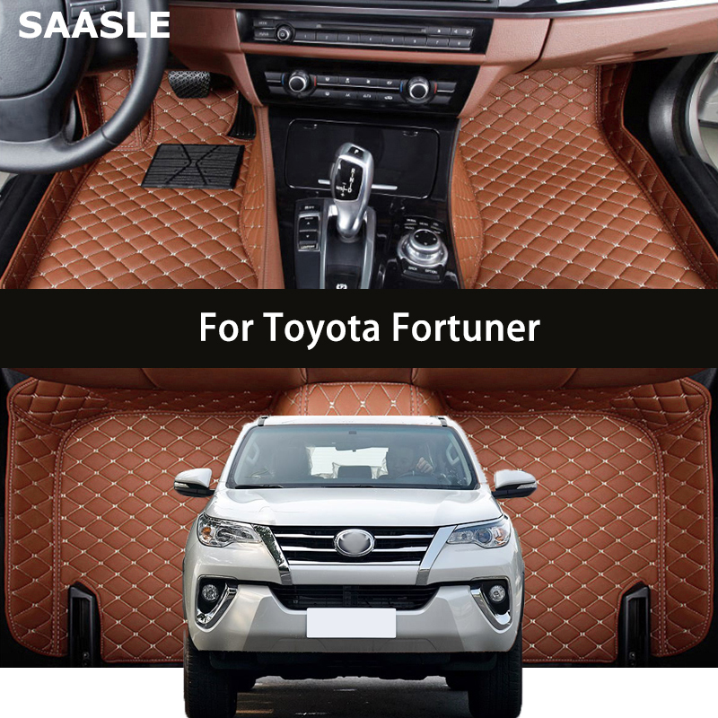 SAASLE カスタム車のフロアマットトヨタフォーチュナー 2015 2016 年自動車カーペット Foot Coche Accessorie