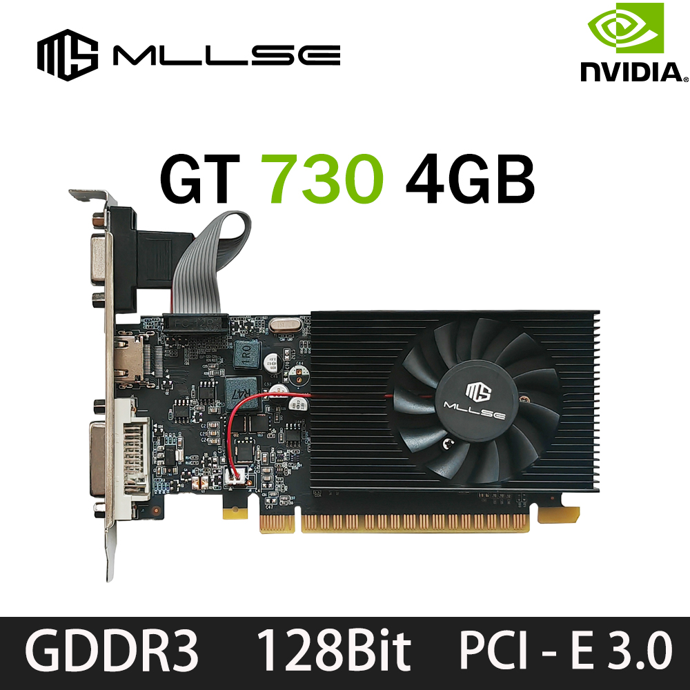 MLLSE GT730 4GB GT740 4GB グラフィックカード GDDR3 128ビット DVI VGA PCI-E 3.0 Geforce GPU Gt 730 ゲーミングビデオカード Placa De Video