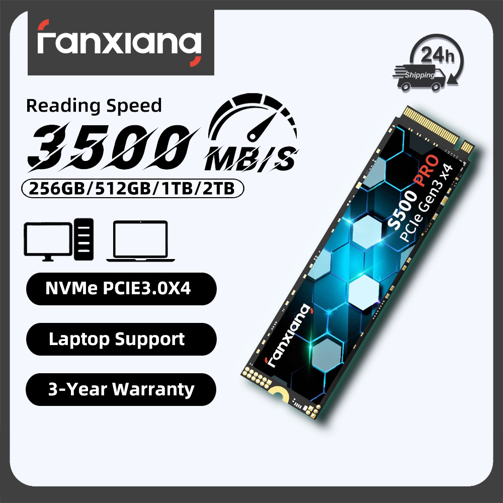 Fanxiang S500 Pro M.2 SSD NVMe 256GB 512GB 1TB 2TB SSD M.2 2280 PCIe3.0 SSD 内蔵ソリッドステートドライブディスク ラップトップデスクトップ用