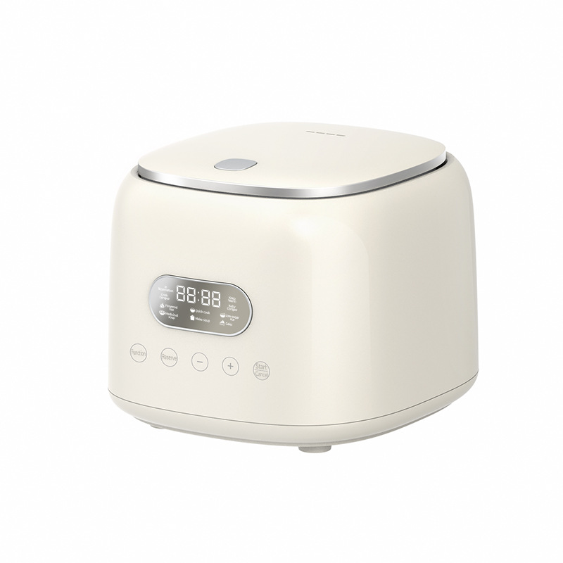 2.5L 電気炊飯器 0コーティングステンレス内釜 蒸し器付き スマート24H予約 ノンスティック 2-4人用 家庭用