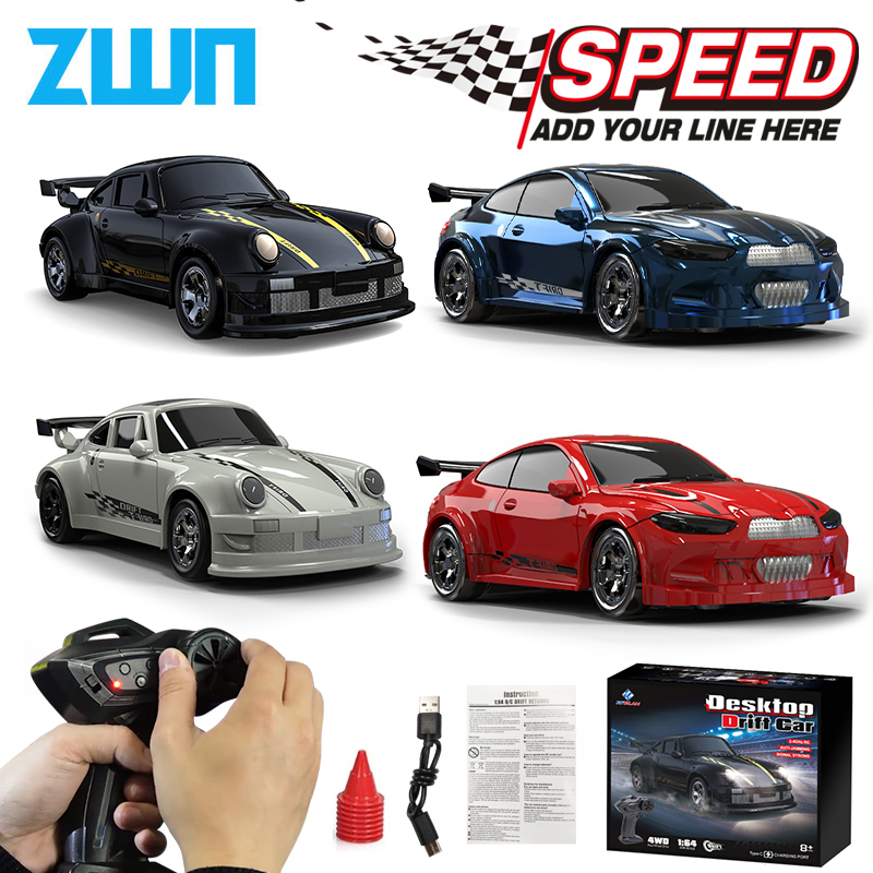 KF20 1/64 高速ドリフト RC カー 2.4 グラム 4WD リモートコントロールデスクトップミニ GTR レーシングモデルカー男の子子供のおもちゃギフト