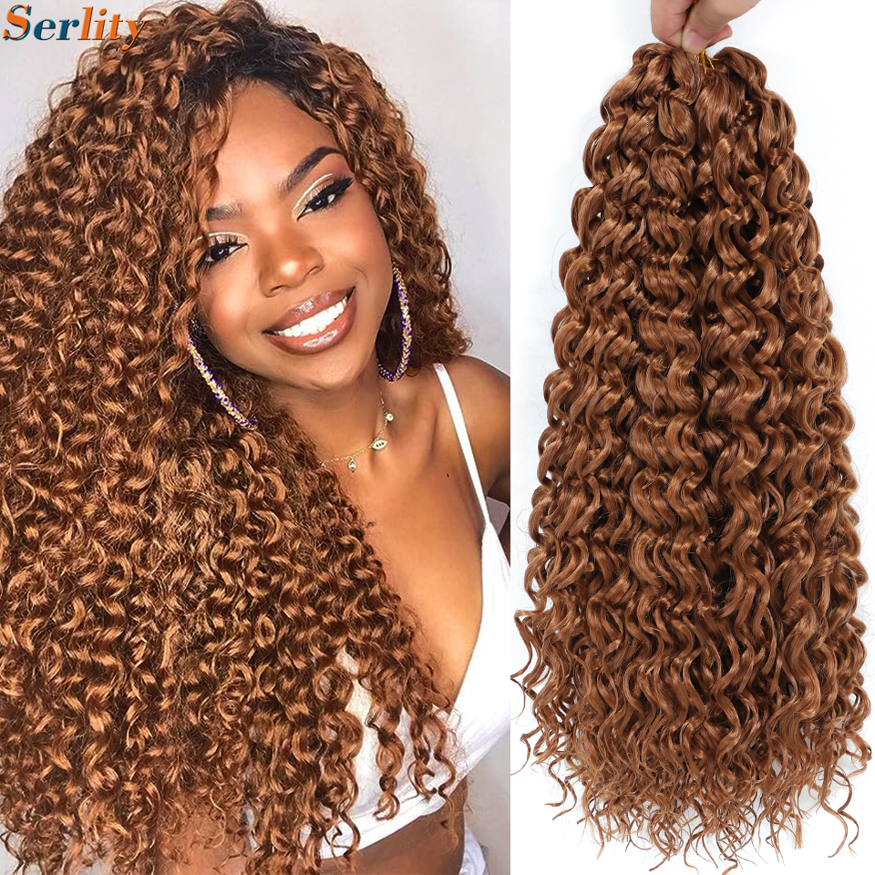 ゴーゴーカールかぎ針編みヘア 14 18 インチビーチカールウォーターウェーブかぎ針編みヘアオーシャンウェーブかぎ針編みヘアゴーゴーカーリー編み込みヘアエクステンション