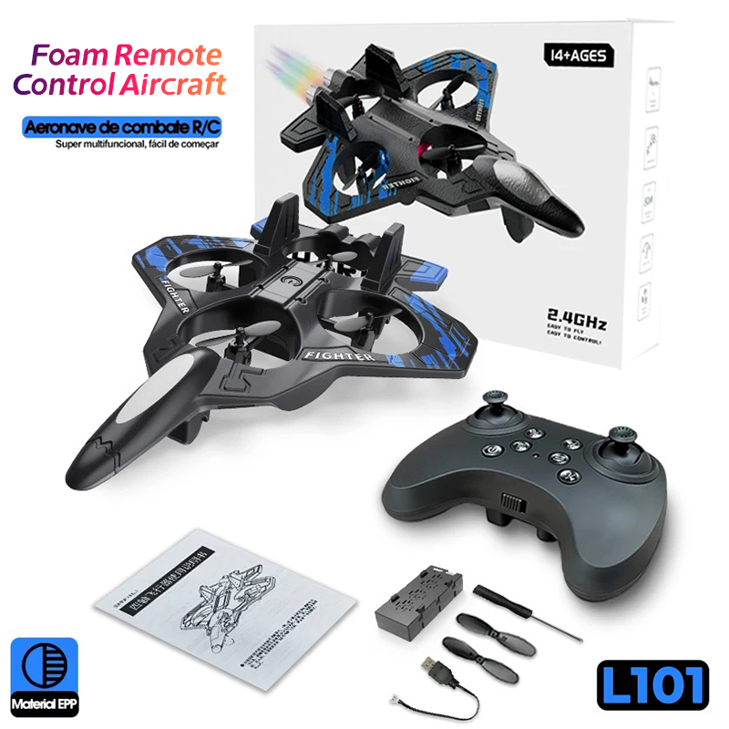 L101 RC 発泡飛行機グライダー飛行 2.4 グラム LED ライト EPP スタントリモコン航空機発泡戦闘機のおもちゃ子供のためのギフト