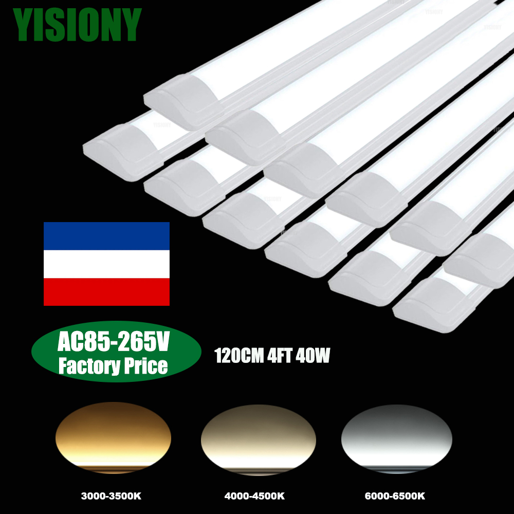 10 個 5 個 120 センチメートル LED チューブライト 40 ワット 110V 220V 85-265V LED リニアランプホームオフィス駐車場用