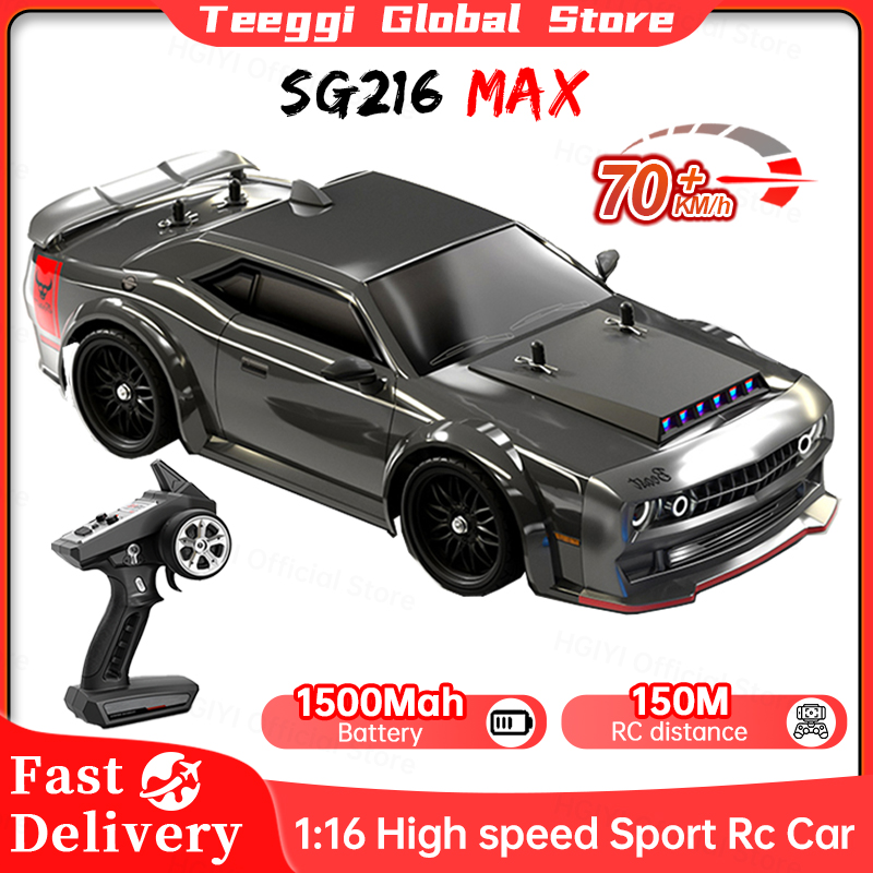 SG216 MAX 1:16 LED 付きブラシレス RC ドリフトカー 70KM/H または 40KM/H 4WD 高速レーシング Rc カーモンスタートラック子供用ギフト
