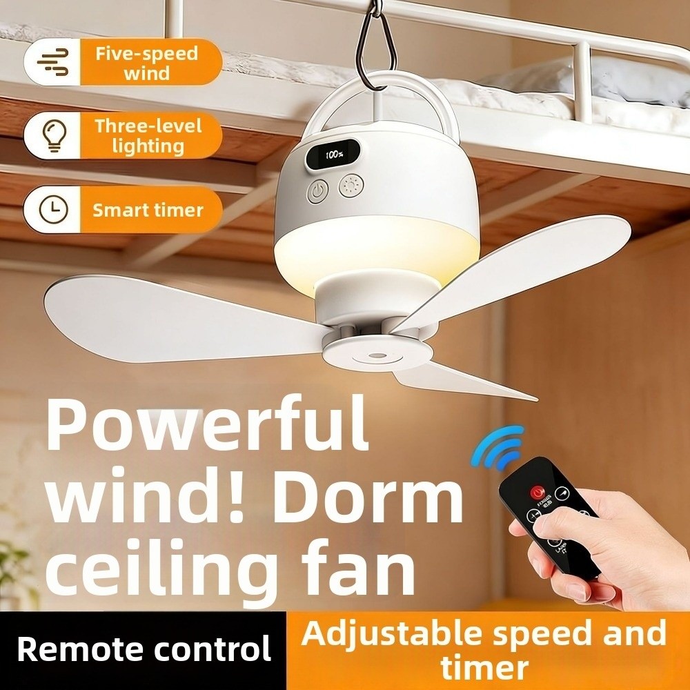 充電式シーリングファンライト省エネリモコン付き吊り下げファンライトインテリジェント3ギア電動ファンナイトランプ