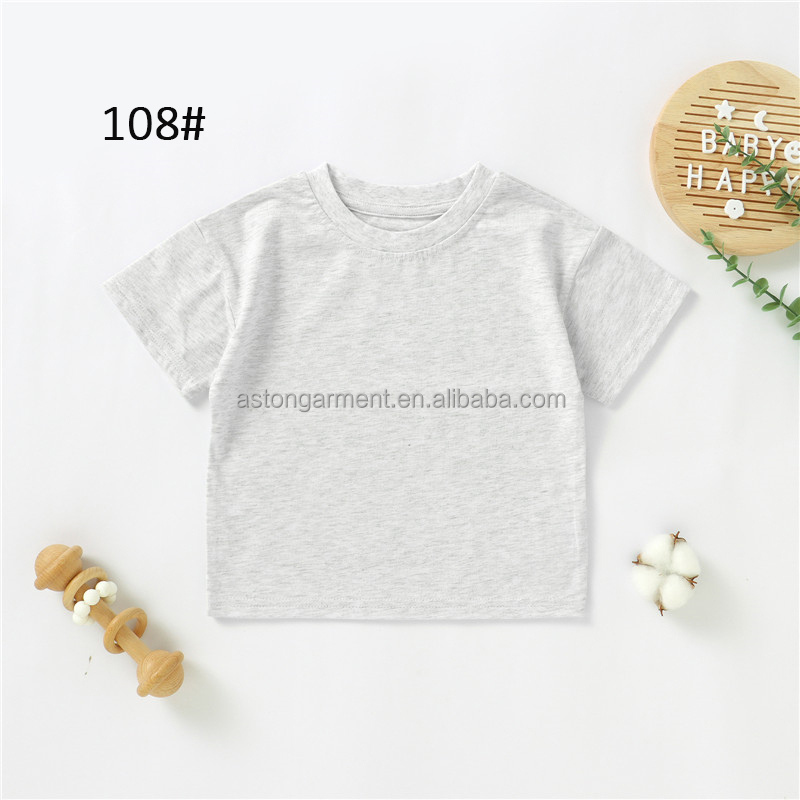 綿100%素材の楽しい通気性のある幼児用Tシャツ