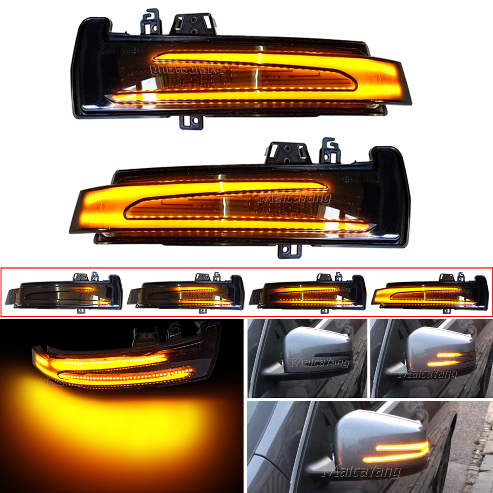 車の黄色のダイナミック LED バックミラーインジケータライト 12 ボルトメルセデスベンツ W176 W246 W212 W204 CLA C117 GLA GLK W221 CLS W218
