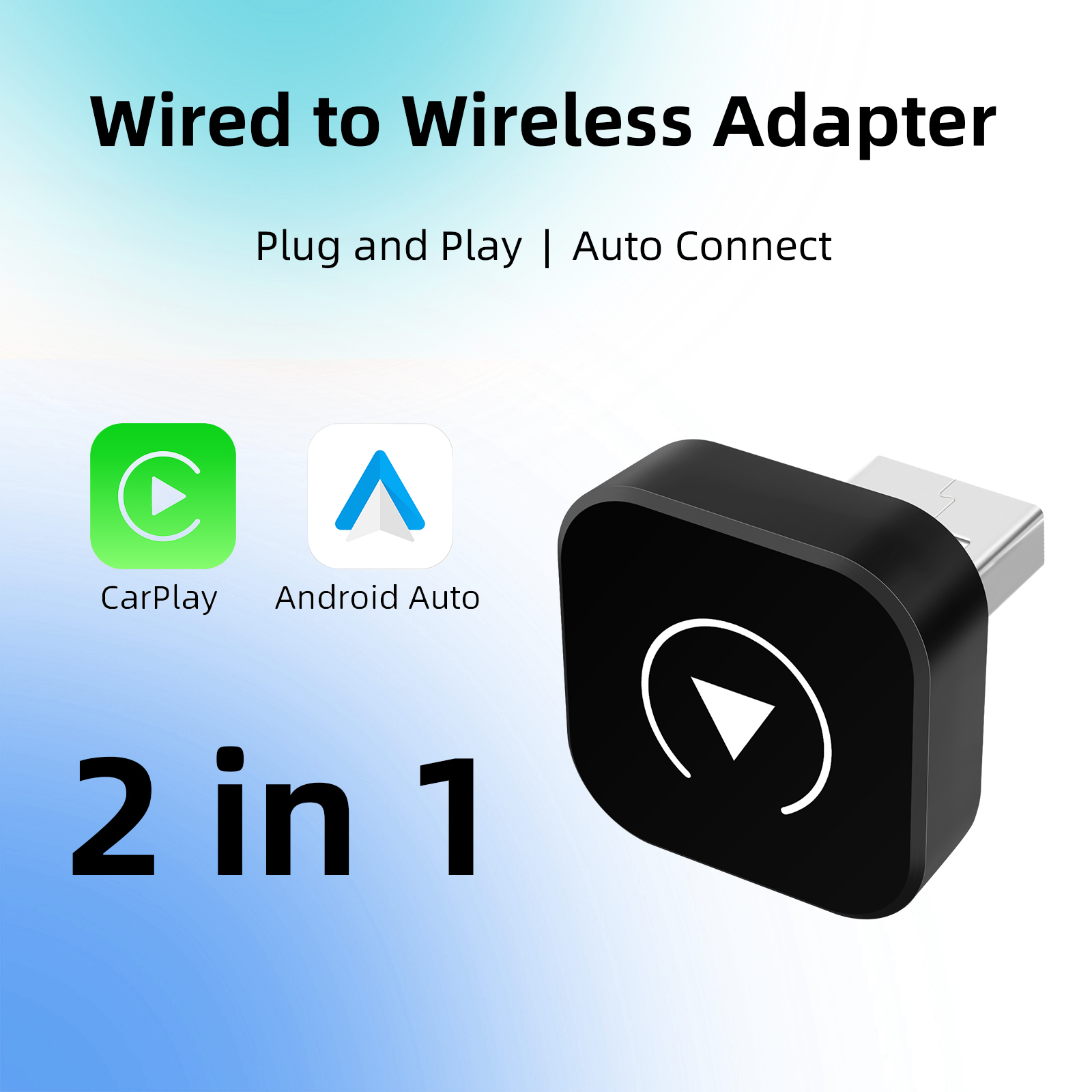 Ezonetronics ワイヤレス CarPlay アンドロイド自動アダプター、99% の車と互換性があり、ワイヤレス CarPlay