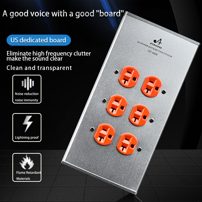 ATAUDIO HIFI パワーフィルター 新しいハイエンドオーディオノイズフィルターパワーパワーピュリファイアー US コンセント付き US HiFi 電源ケーブル用