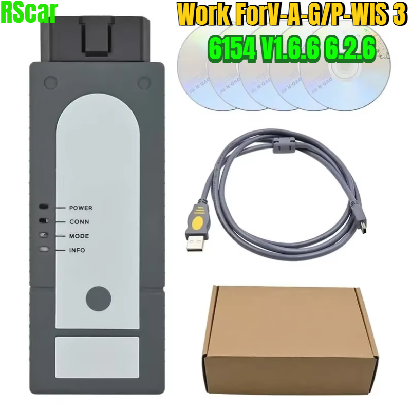新しい OBD OKI 6154A WIFI USB 6154 V1.6.6 V6.2.0 ポルシェ用 V-w au-di 1.8.9 SW V23.04 V7.2.1 ForVAG 車診断ツール