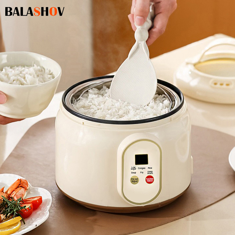 1.8L ミニ炊飯器電気ノンスティックパンポット調理用多機能炊飯器 1-2 人家電キッチン用