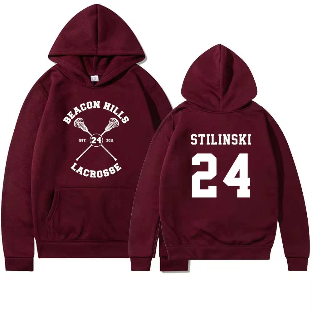 秋ティーンウルフパーカービーコンヒルズ Stilinski 24 レイヘイマッコール男性 Womnen ファッション新ブランドデザインプルオーバーメンズフリースパーカー