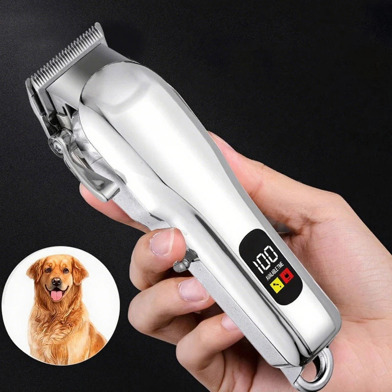 プロフェッショナルコードレス電気低ノイズペットバリカン犬トリマーグルーミングシェーバー犬猫動物用