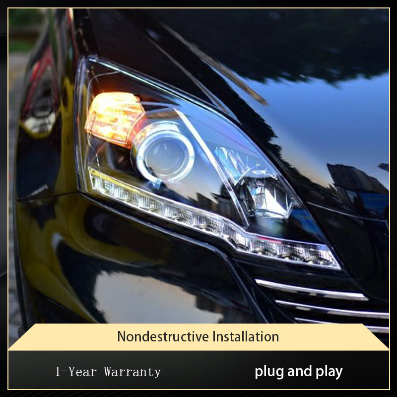 ヘッドライトホンダ CRV 2007 2008 2009 2010 2011 新デザイン LED アセンブリアップグレード DRL バイキセノンフロント自動車ランプアクセサリー