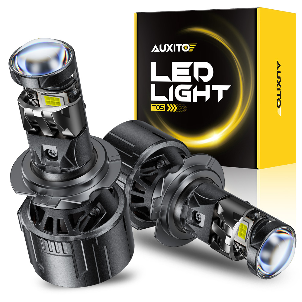AUXITO 2 個 H7 LED ヘッドライト電球プロジェクターレンズ 25000LM 6500K ホワイト高低ビーム左右ハンドドライブヘッドランプ 12V