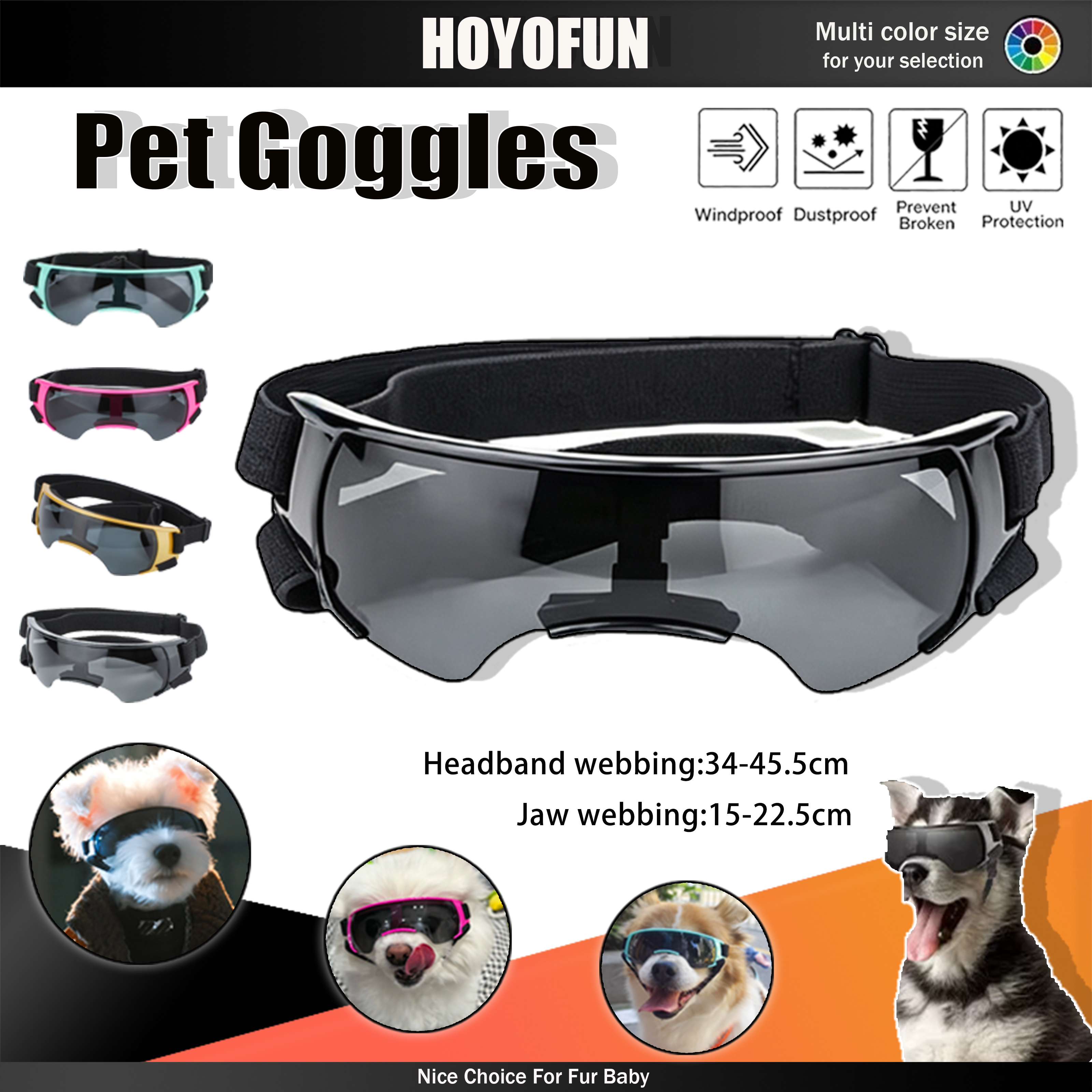 小型犬用サングラス、軽量調節可能な反射ゴーグル、子犬や小型犬用のUV防風ペットメガネ