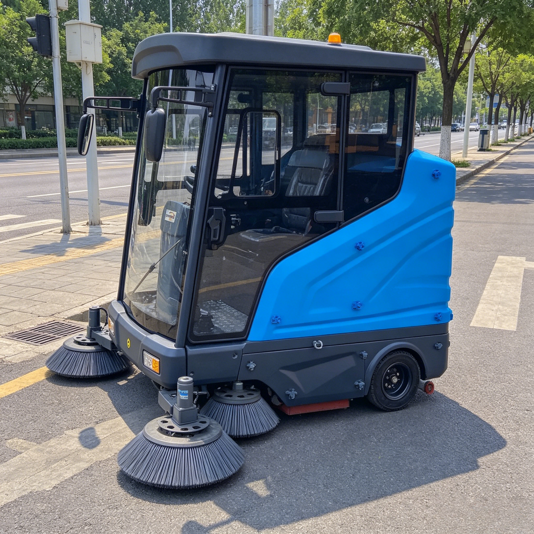 カスタマイズされた街路掃除クリーンロードトラックロボット産業用真空スイーパー電気モーター 48V 提供床洗浄機
