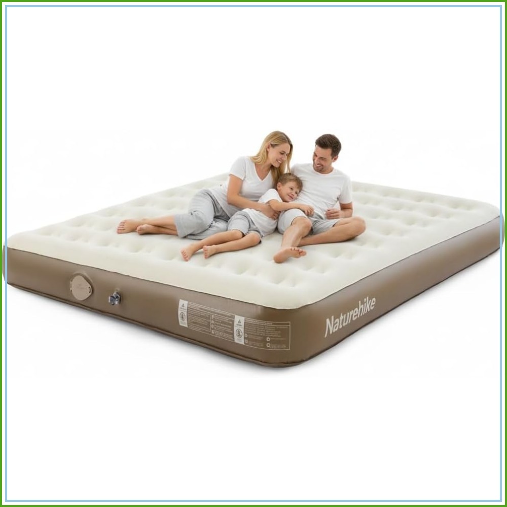 USB充電式ポンプ内蔵コンパクトキングエアマットレス、容量992ポンド、家庭、キャンプ、旅行用インフレータブルベッド